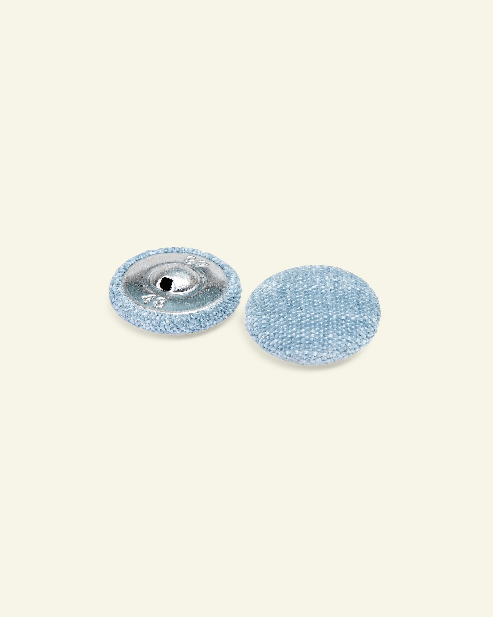 Shank button chenille 30mm light blue 2p 40527_pack