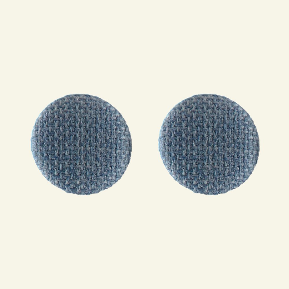 Shank button fabric 30mm dusty blue 2pcs 41953_pack