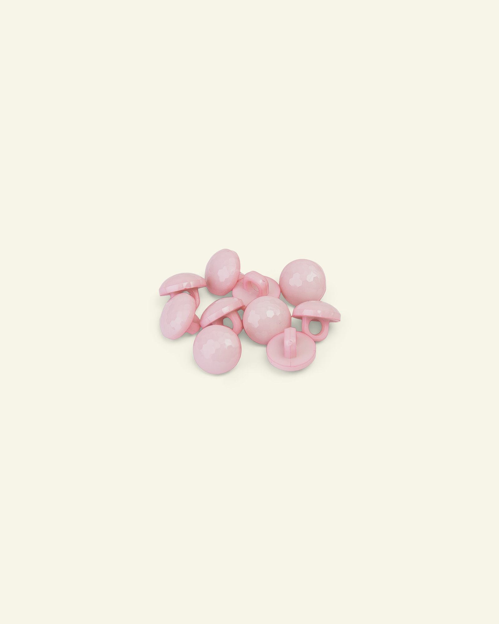 Shank button faceted 11mm pink 10pcs 33363_pack