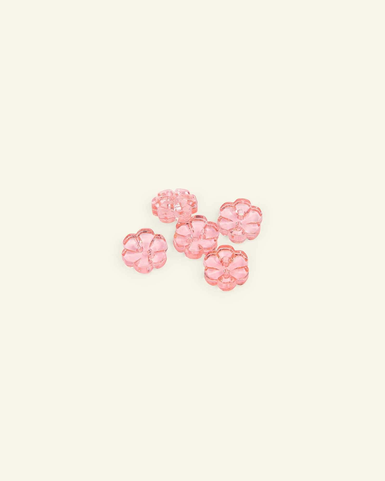 Shank button flower 13mm pink 5pc 33342_pack