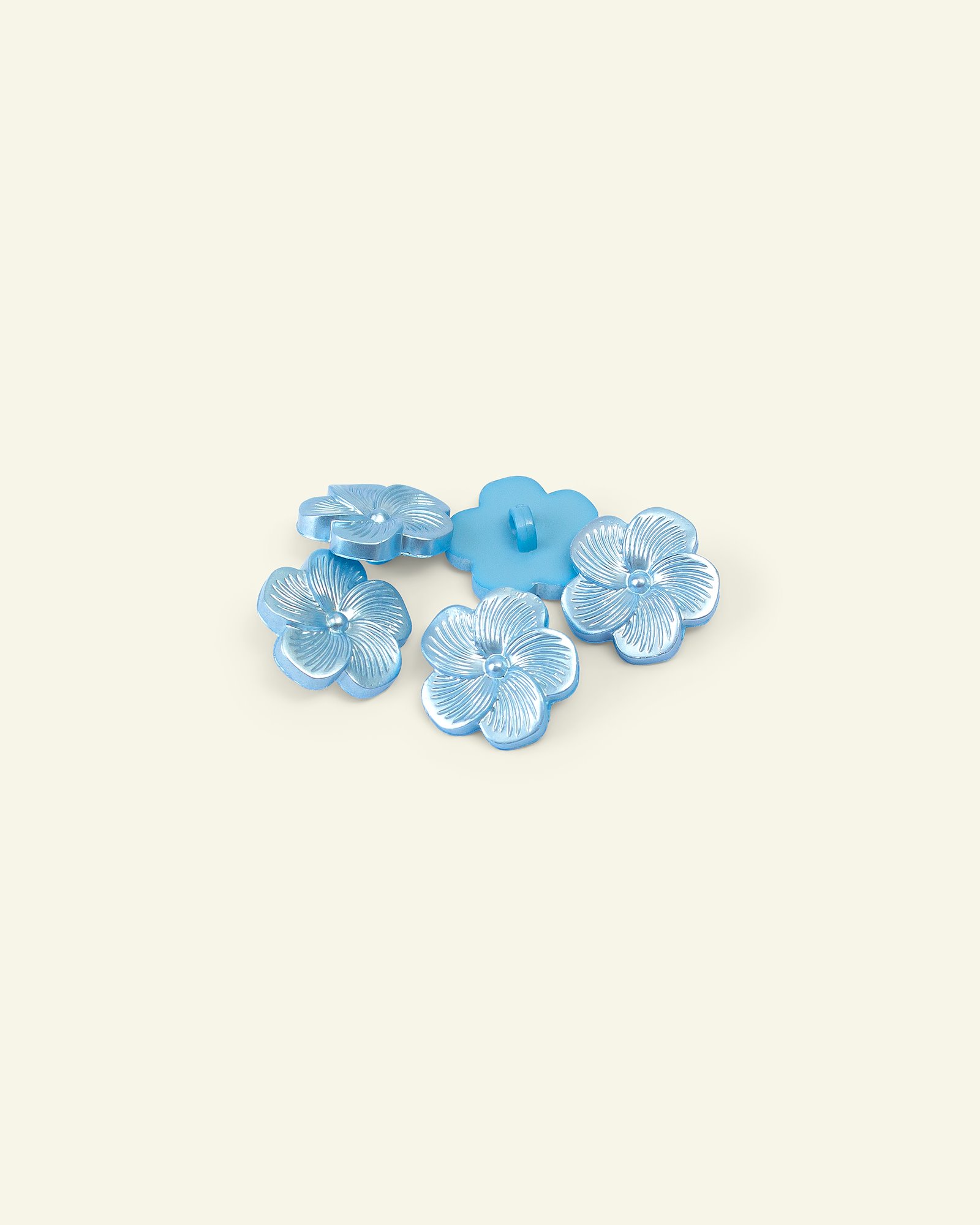 Shank button flower 18mm baby blue 5pcs 33316_pack