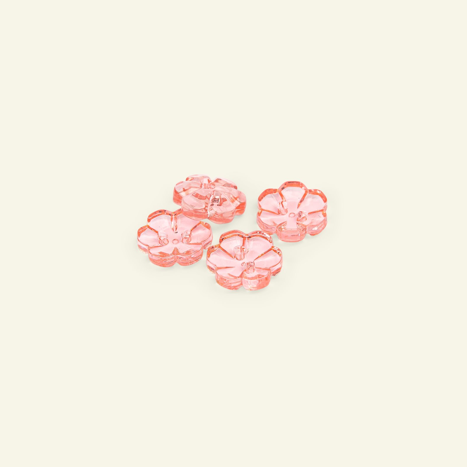 Shank button flower 18mm pink 4pcs 33343_pack