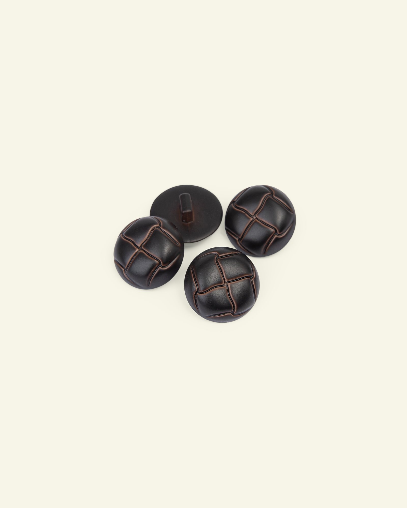 Shank button leatherlook 20mm brown 4pcs 33524_pack