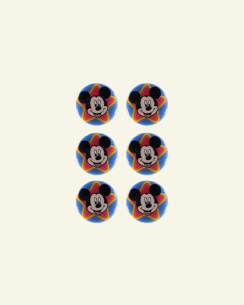 Shank button Mickey Mouse 15mm 6pcs 24710_pack