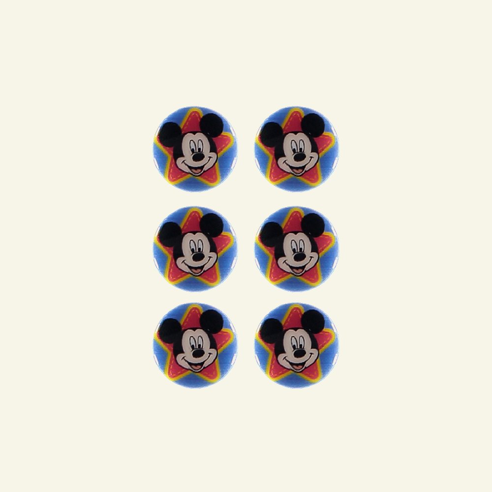 Shank button Mickey Mouse 15mm 6pcs 24710_pack