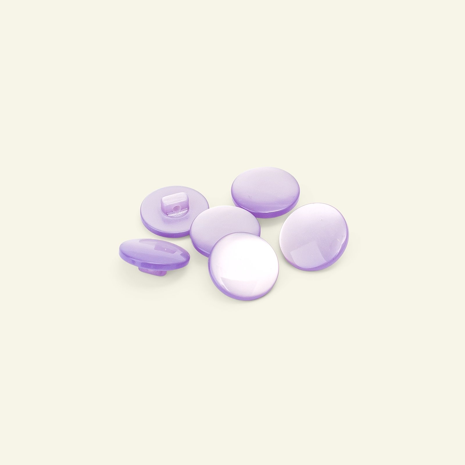 Shank button shiny 15mm purple 6pcs 33335_pack