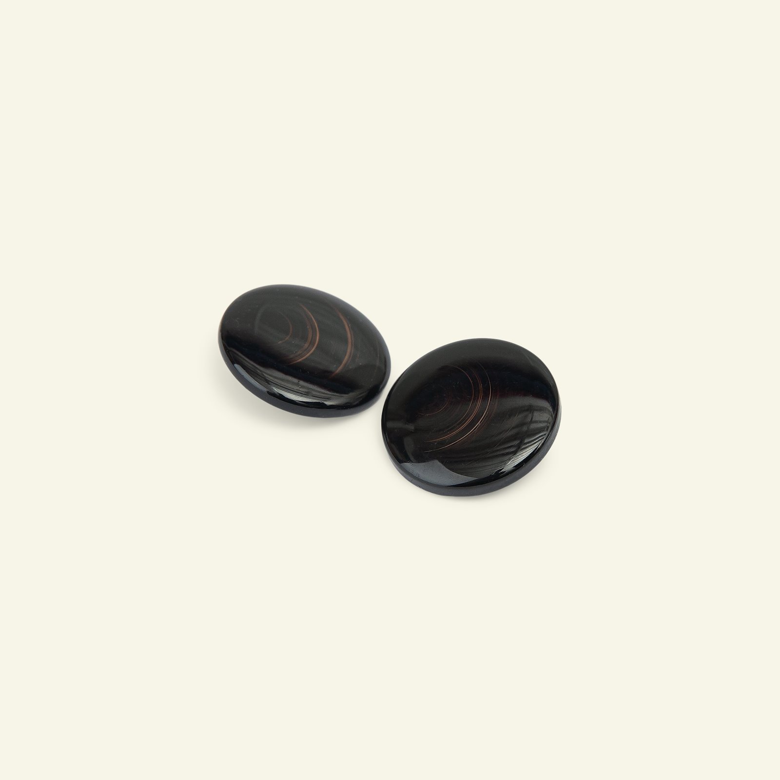 Shank button shiny 25mm black 3pcs 33173_pack