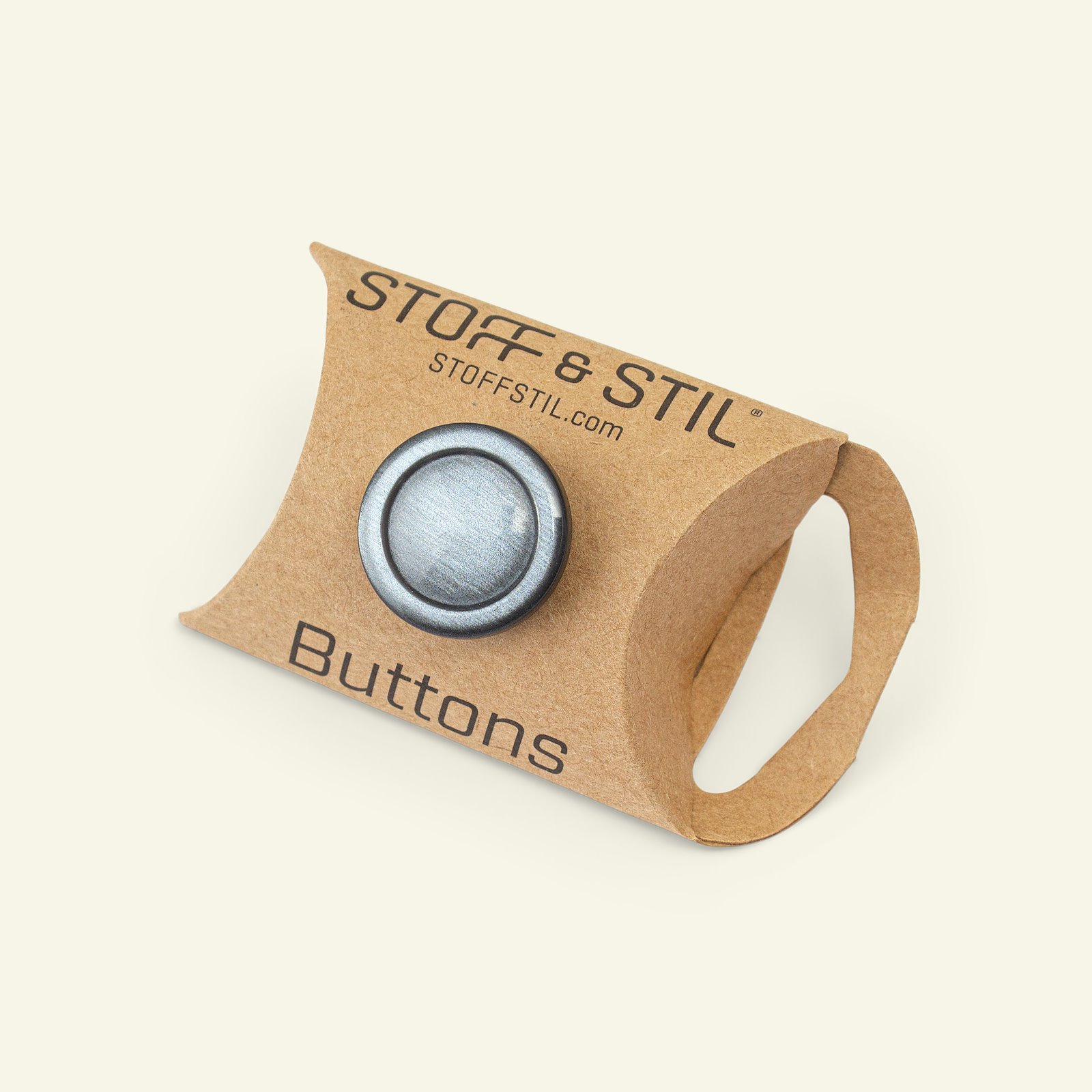Shank button w/rim 20mm grey 6pcs