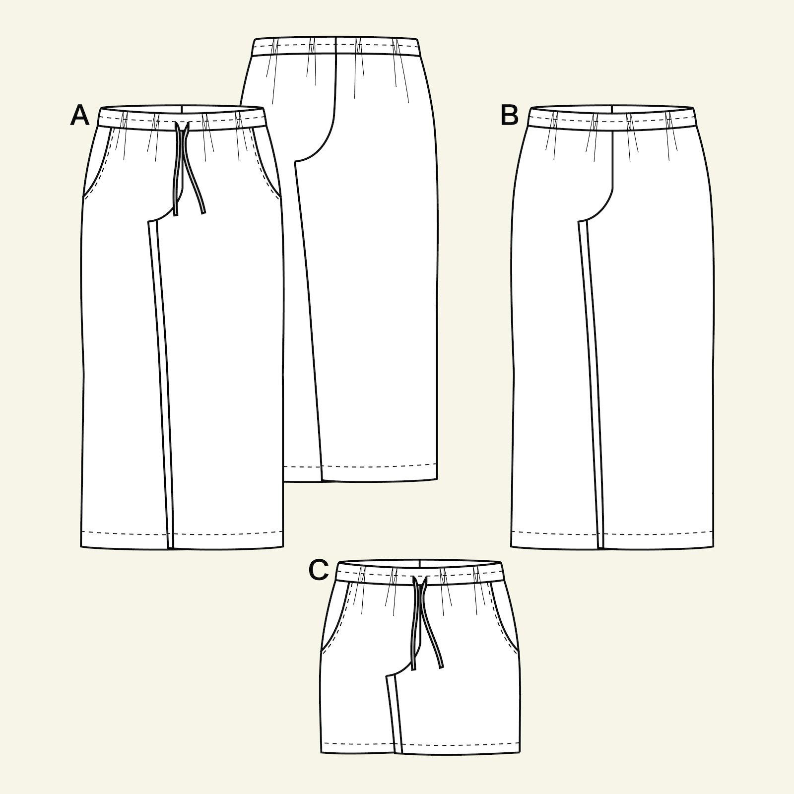 Shorts med lommer p20051_pack