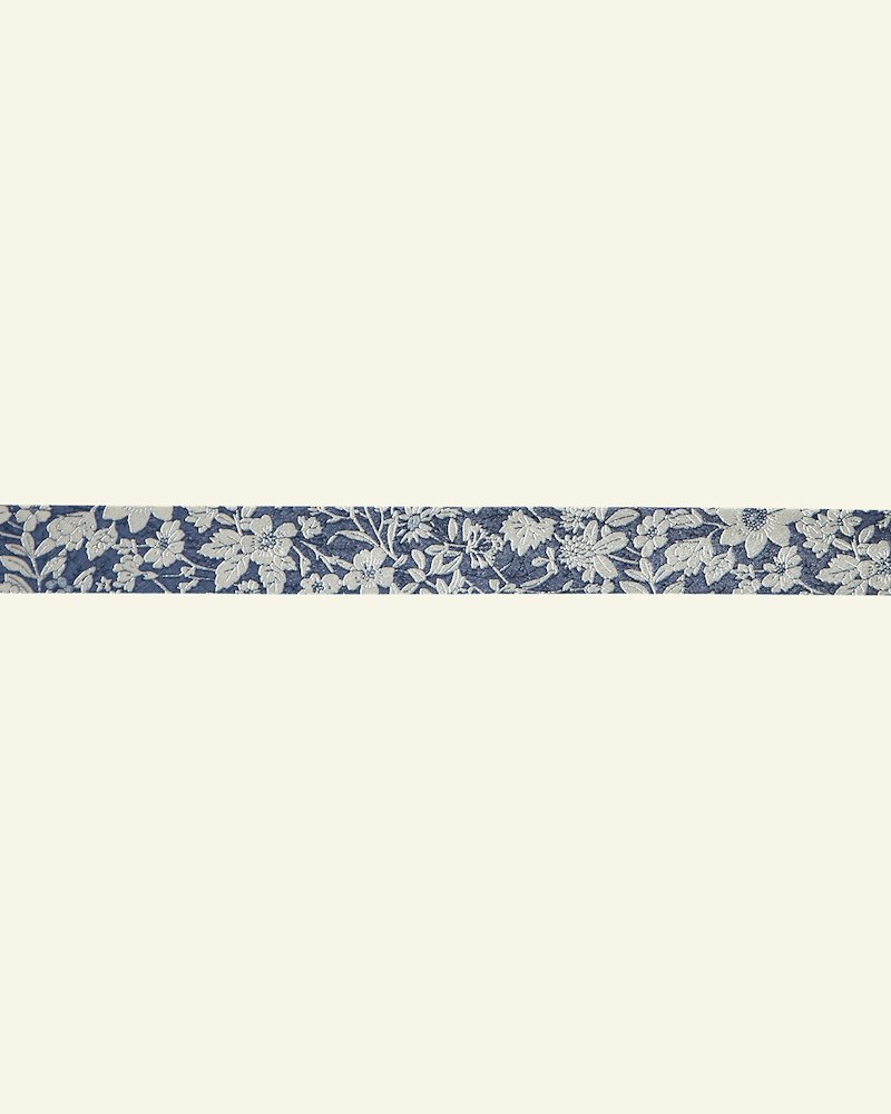 Skråbånd bomuld 18mm blomster blå 3m 64034_pack