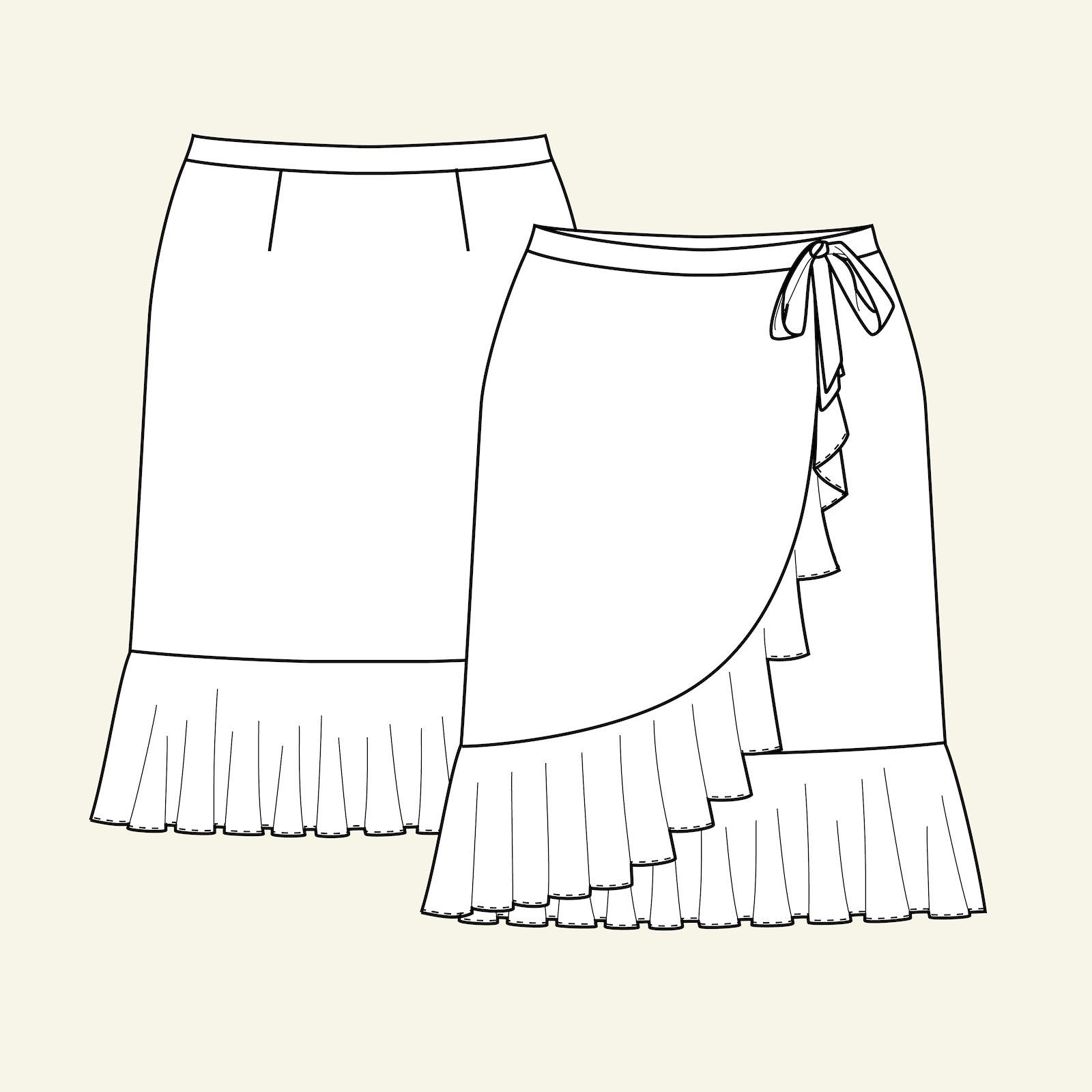 kop Hula hop med hensyn til Slå om-nederdel med flæse | Selfmade® (STOF&STIL)