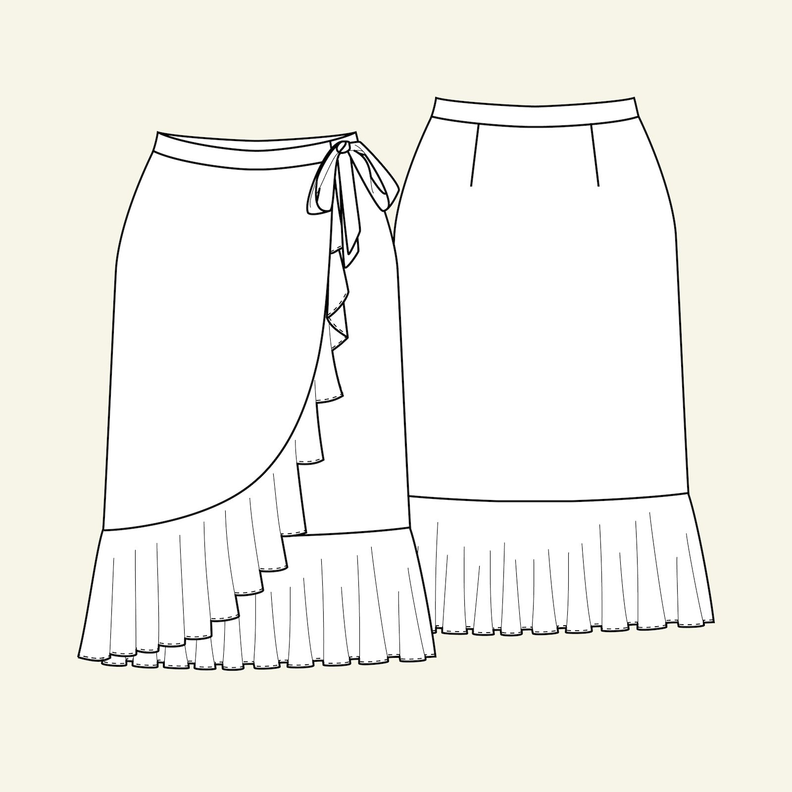 Slå om-nederdel med | Selfmade®