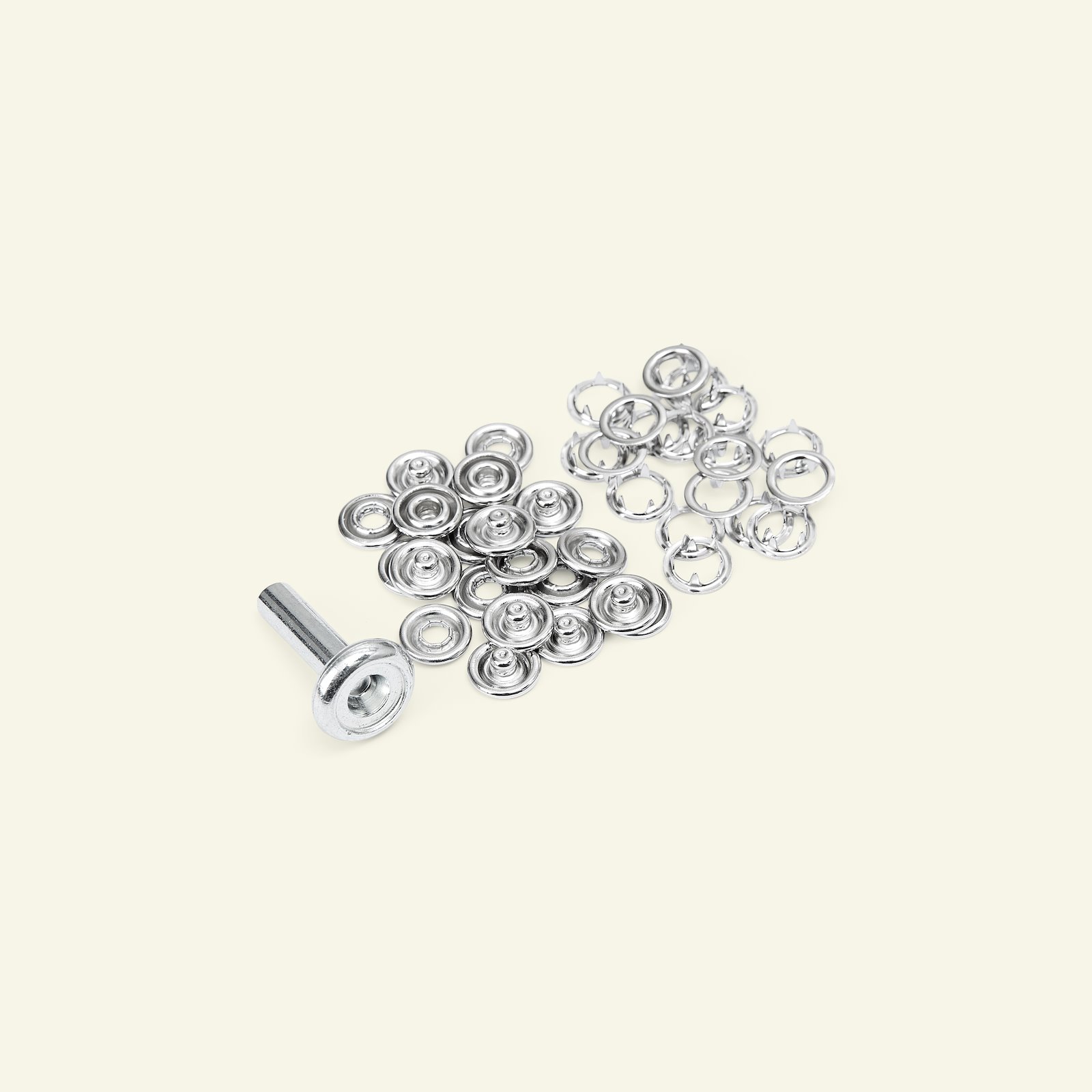 Snap button 10mm silver 10pcs 45099_pack