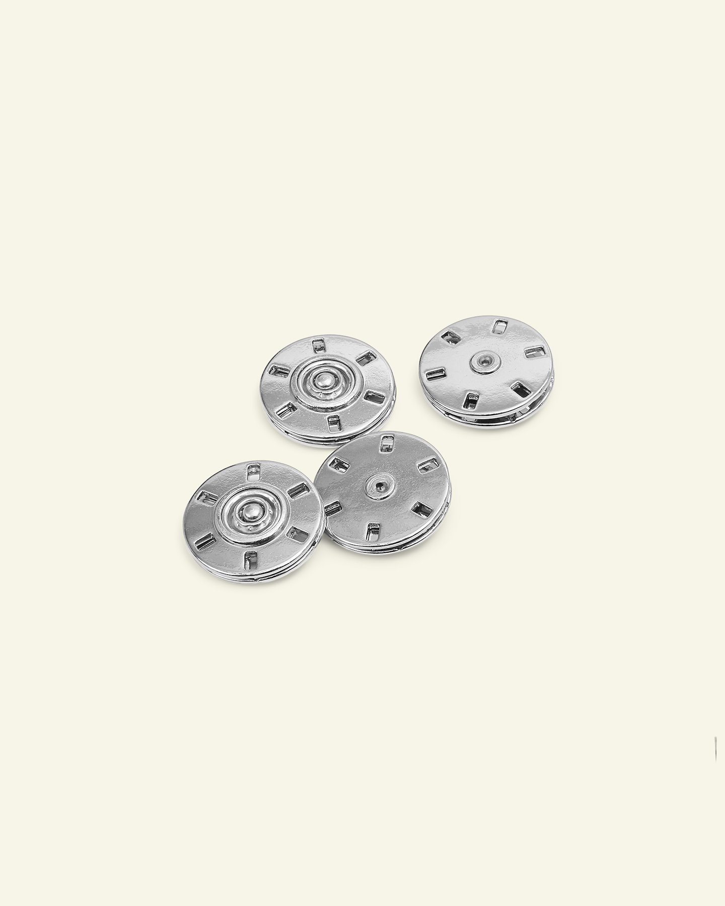 Snap fastener 21mm silver colour 4 pcs 40444_pack