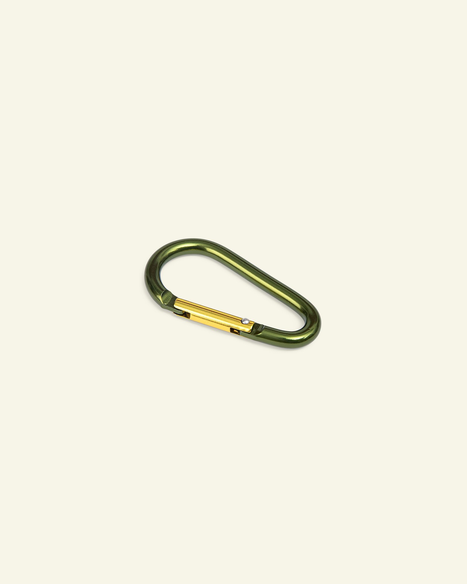 Snap hook 32x59mm army/gold col.  1pc 45528_pack