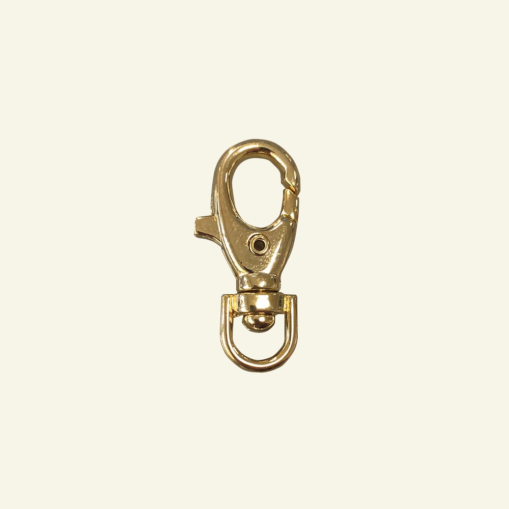 Snap hook metal 38x17mm gold colored 1pc 45524_pack