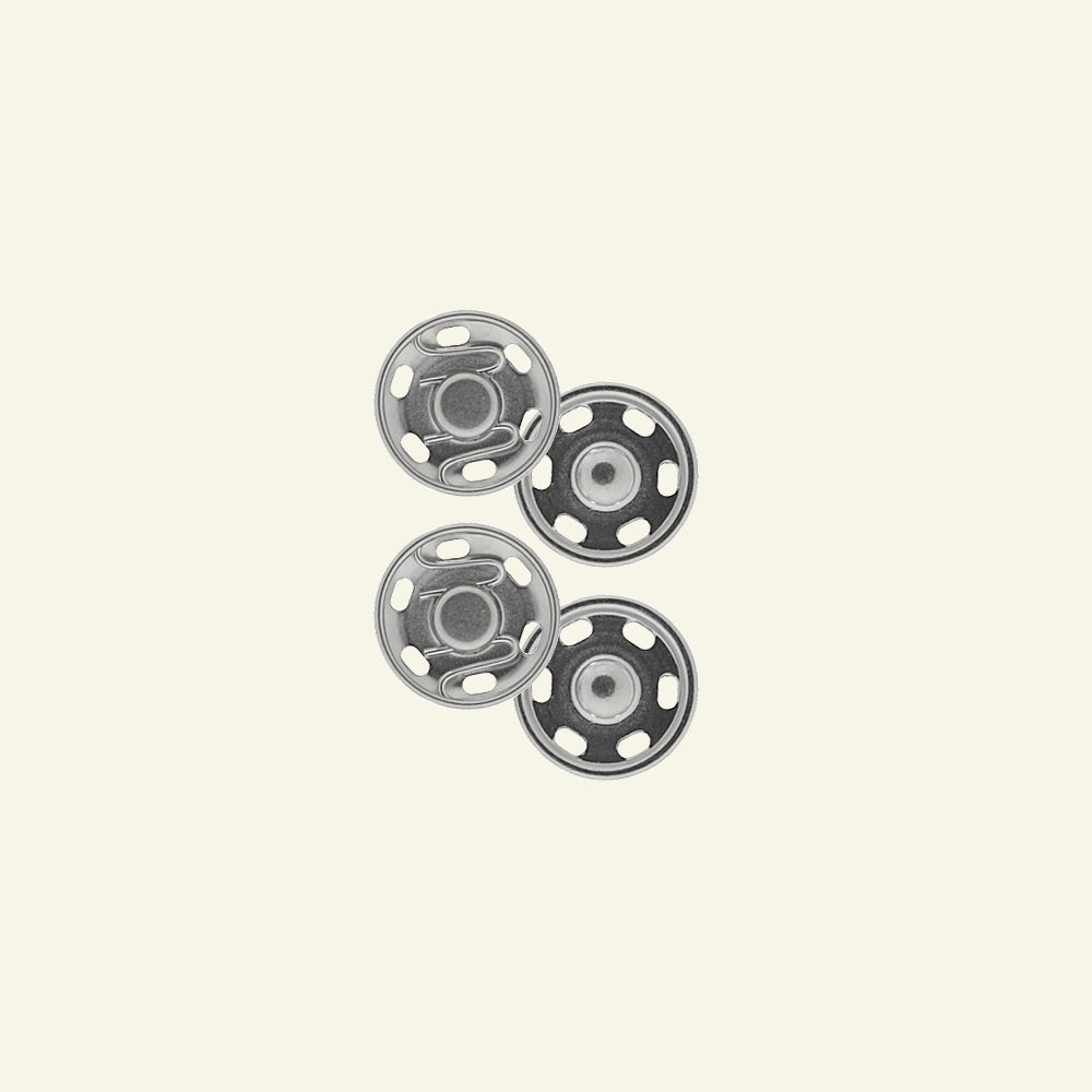 Snapfasteners sew-on 17mm silver 2pcs 46612_pack