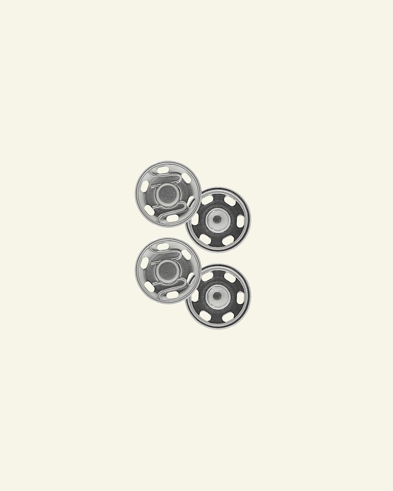 Snapfasteners sew-on 17mm silver 2pcs 46612_pack