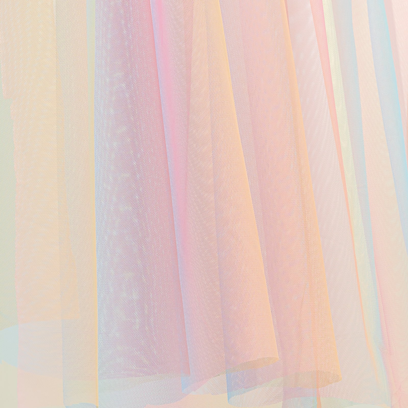 Rainbow Color Soft Tulle with Micro Stars Embellishment - OneYard