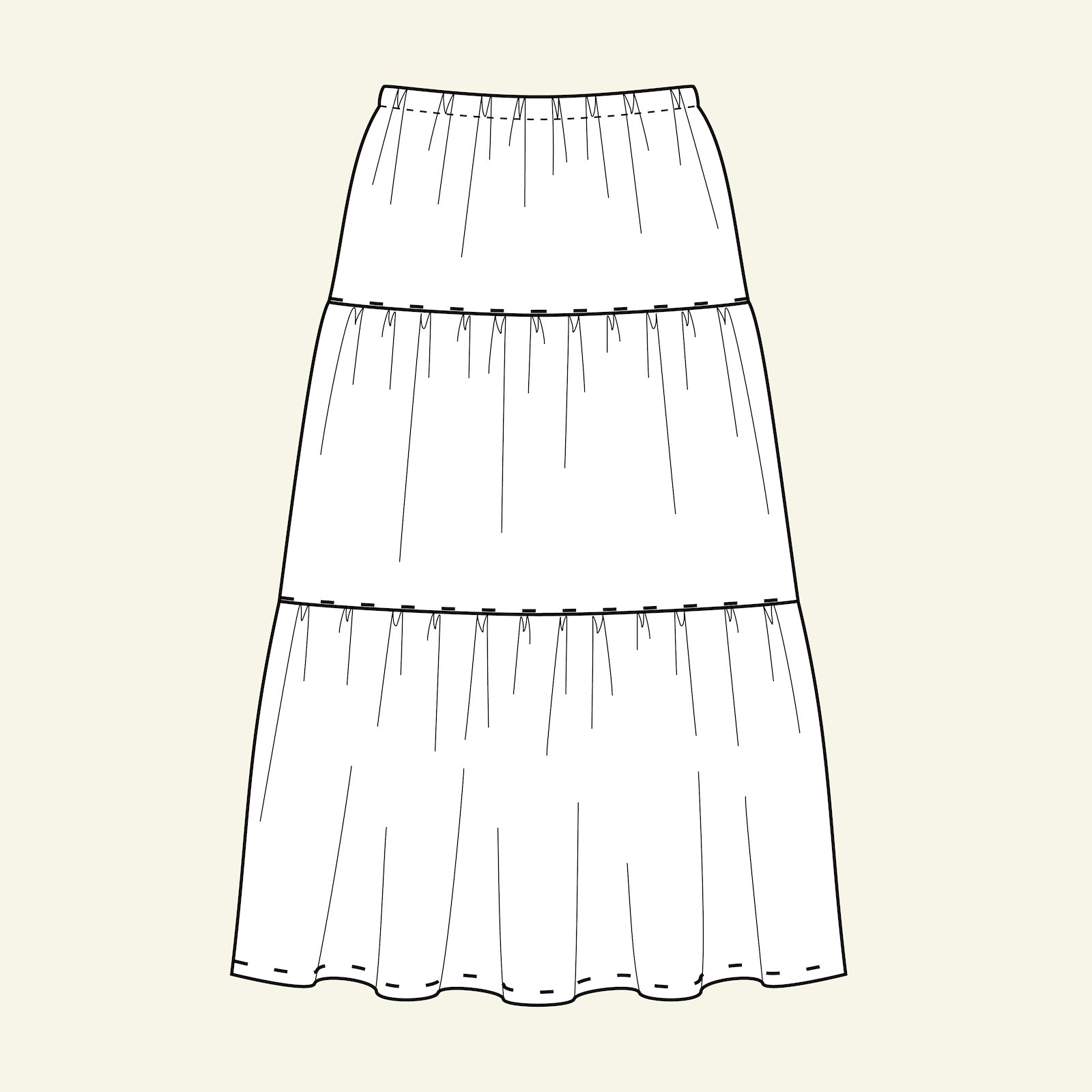 Split level skirt, S p21046_pack
