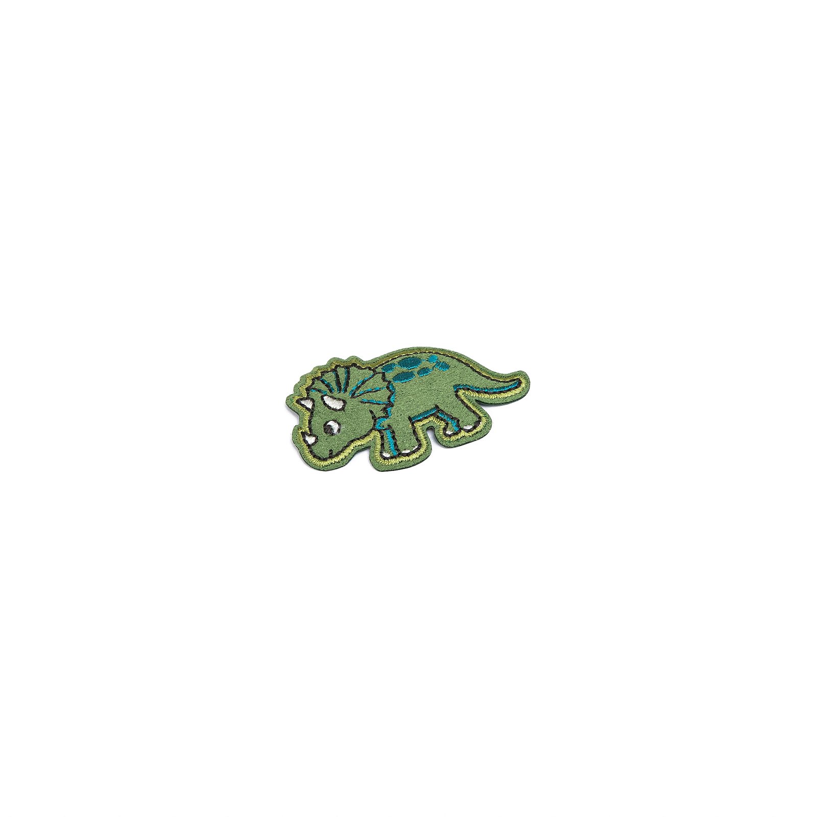 Stoffapp. Triceratops 50x29mm Grün, St. 24807_pack