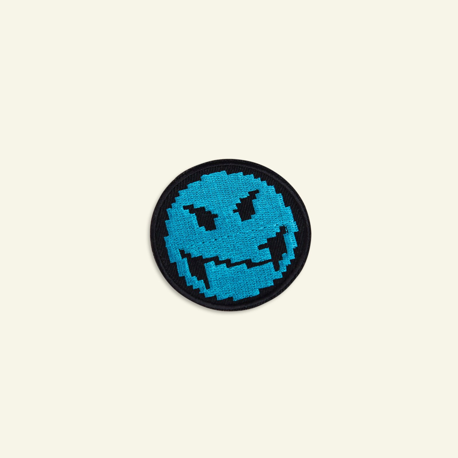 Stoffappl. Emoji 55x55mm Blau, St. 26489_pack