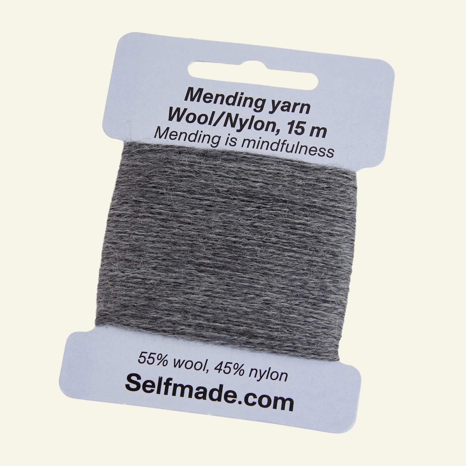 Stoppegarn uld/nylon mørk grå 15m 35518_pack