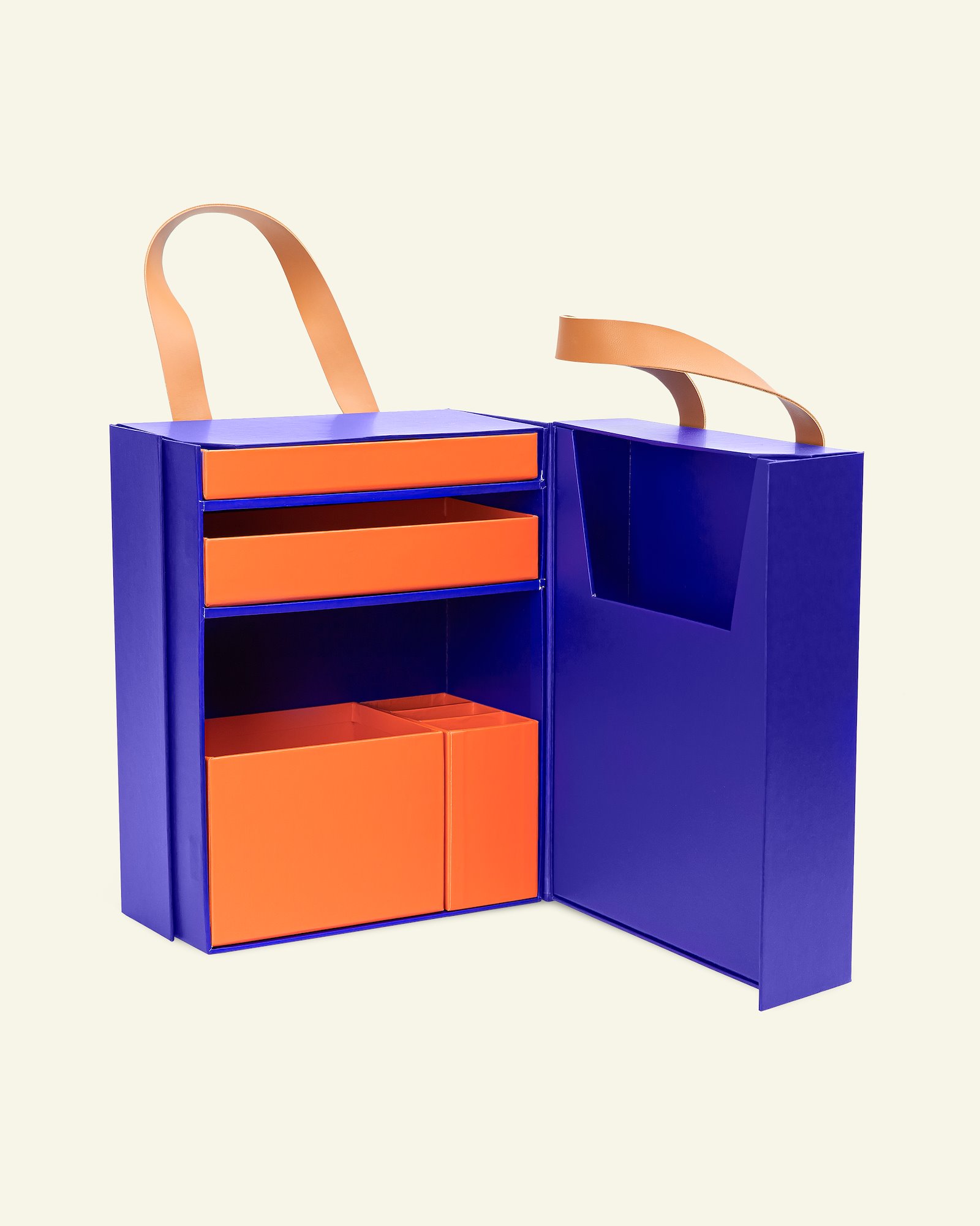 Storage box 21x27x16cm blue/orange 1pc 97103_pack