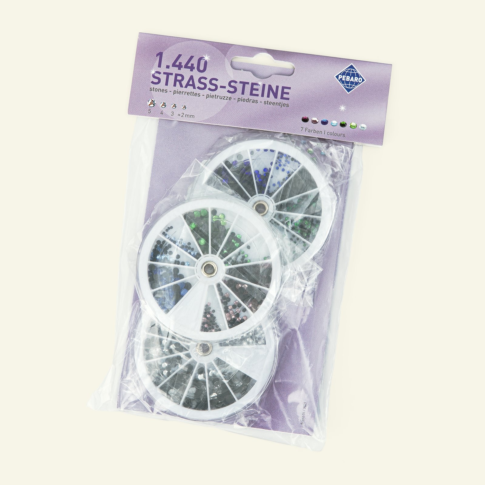 Strasssteine 4 Gr Mix 1, 7 Farb 1440Stk. 48902_pack