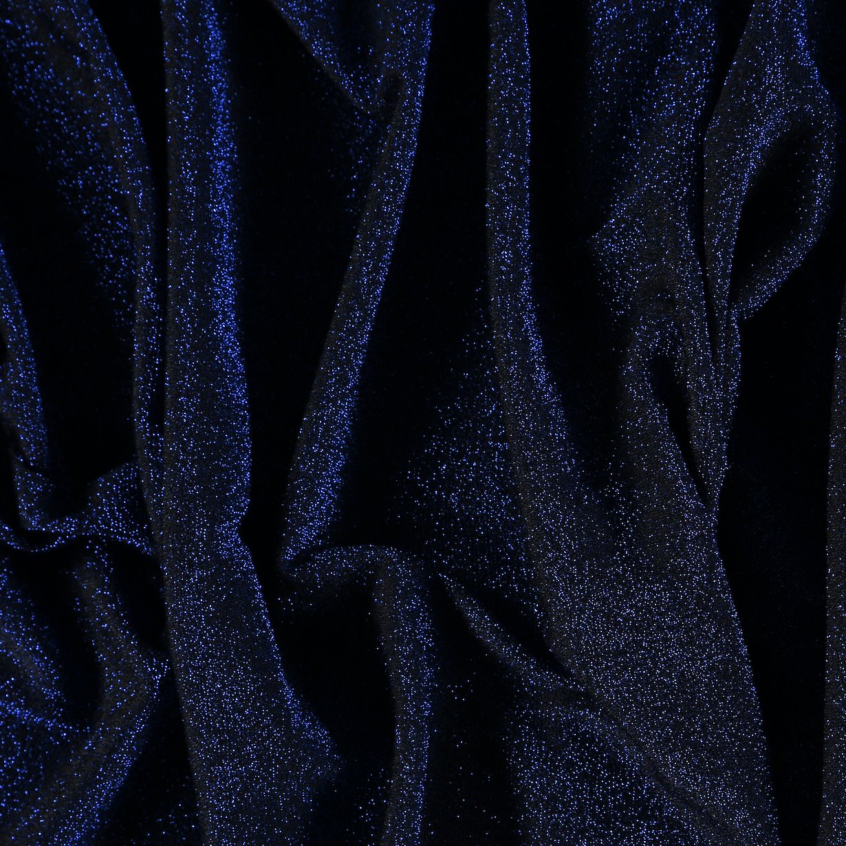 Bekleidungsstoff Stretch Lurex Pailletten Glitzer schwarz blau 1