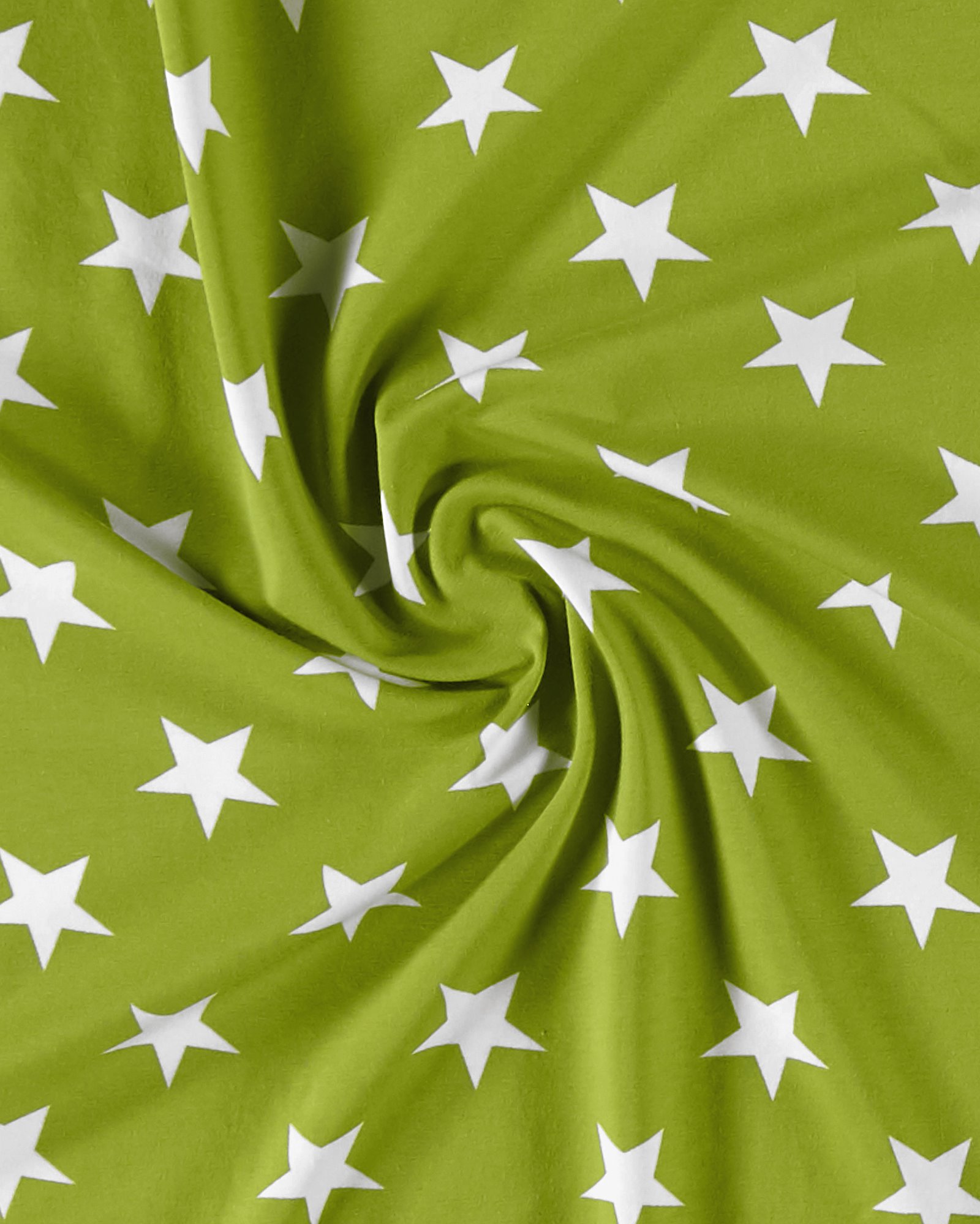 Stretch jersey dark lime with stars 273331_pack