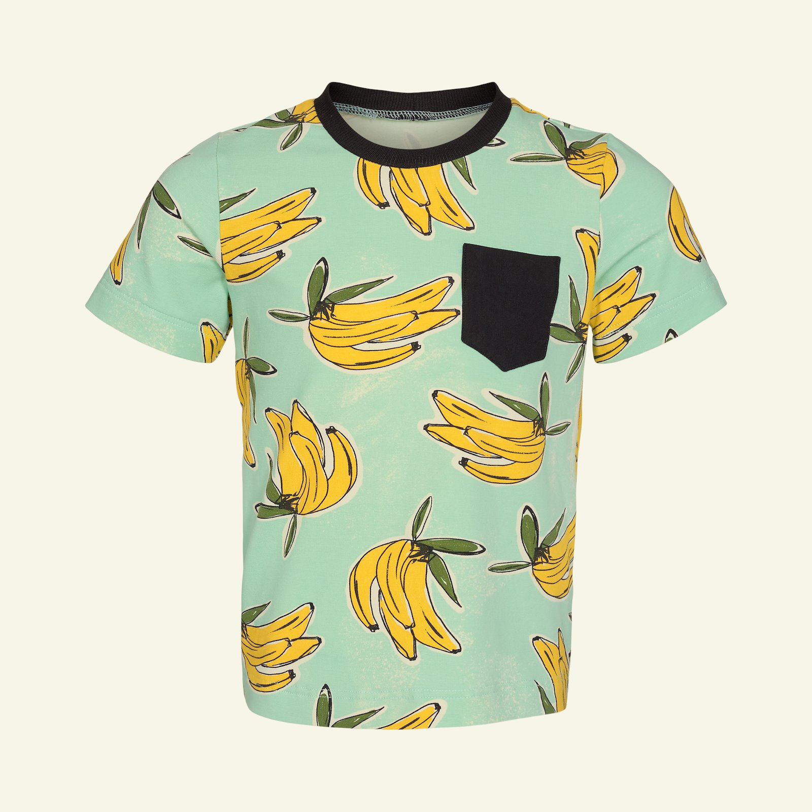 Stretch jersey mint with bananas p62017_272728_sskit