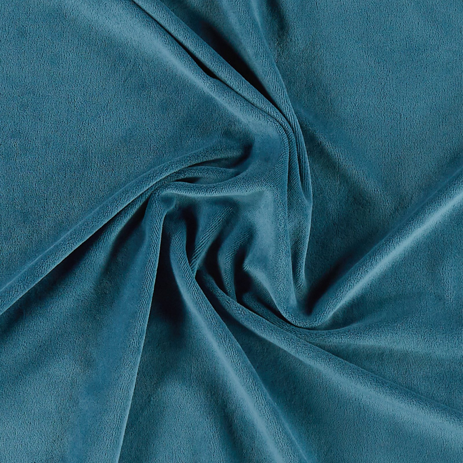 Petrol Blue Stretch Velvet Fabric