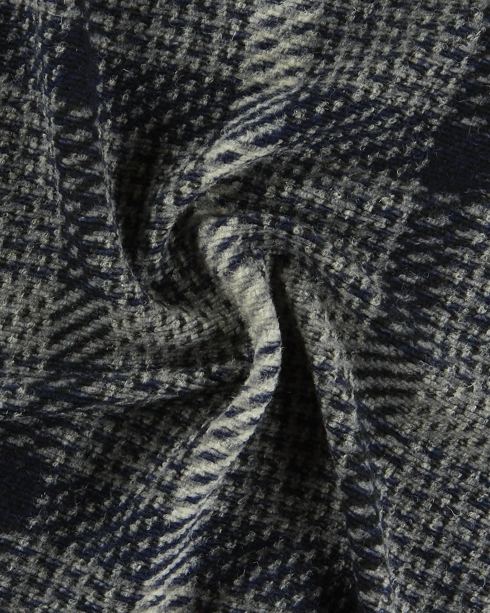 Strik uld grå/blå/sort sildebens mønster 310432_pack