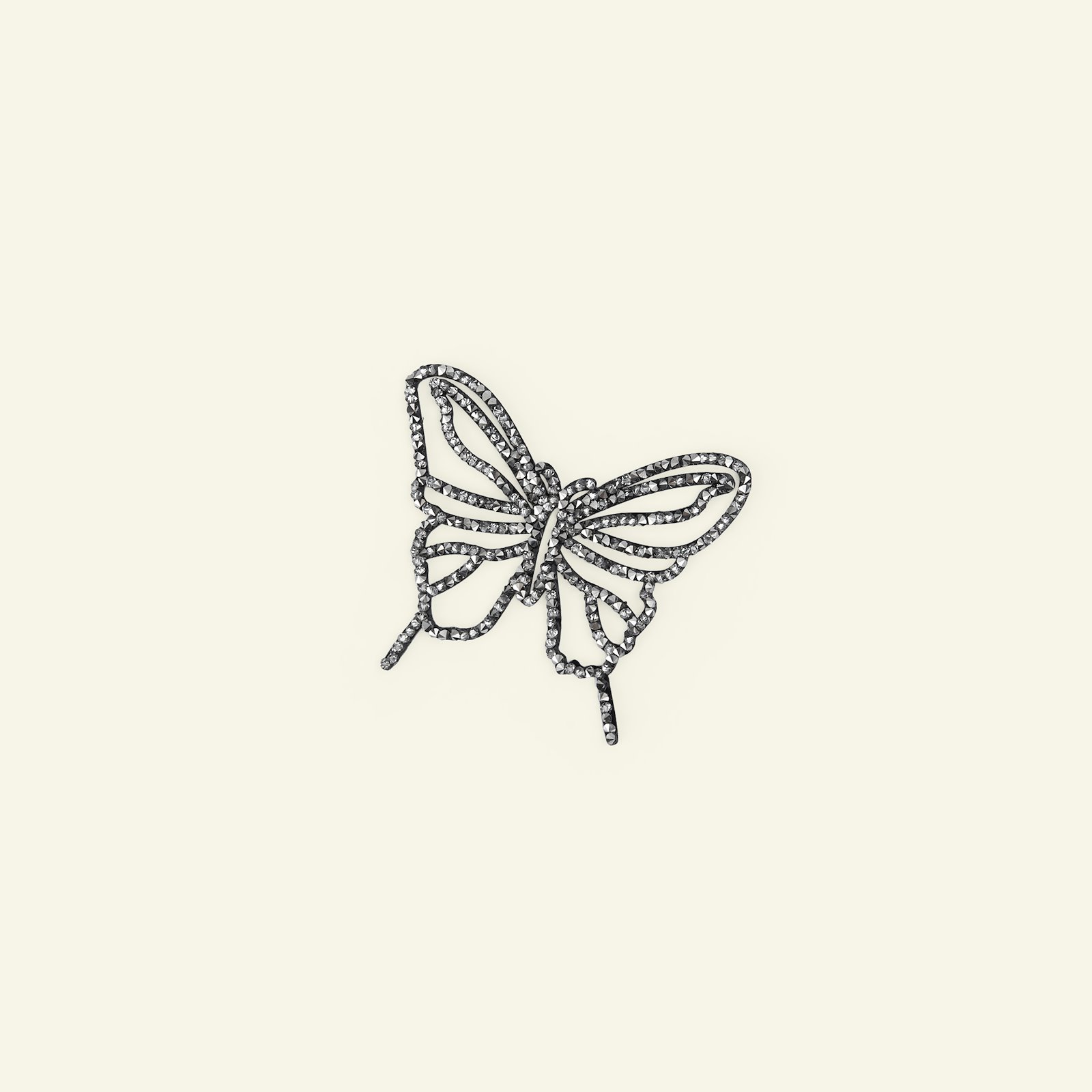 Strygemærke sommerfugl glitter 1stk 24954_pack