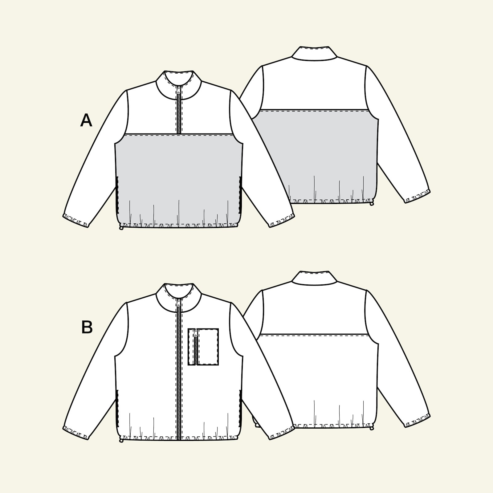 Sweatshirt and jacket, L p87004_pack