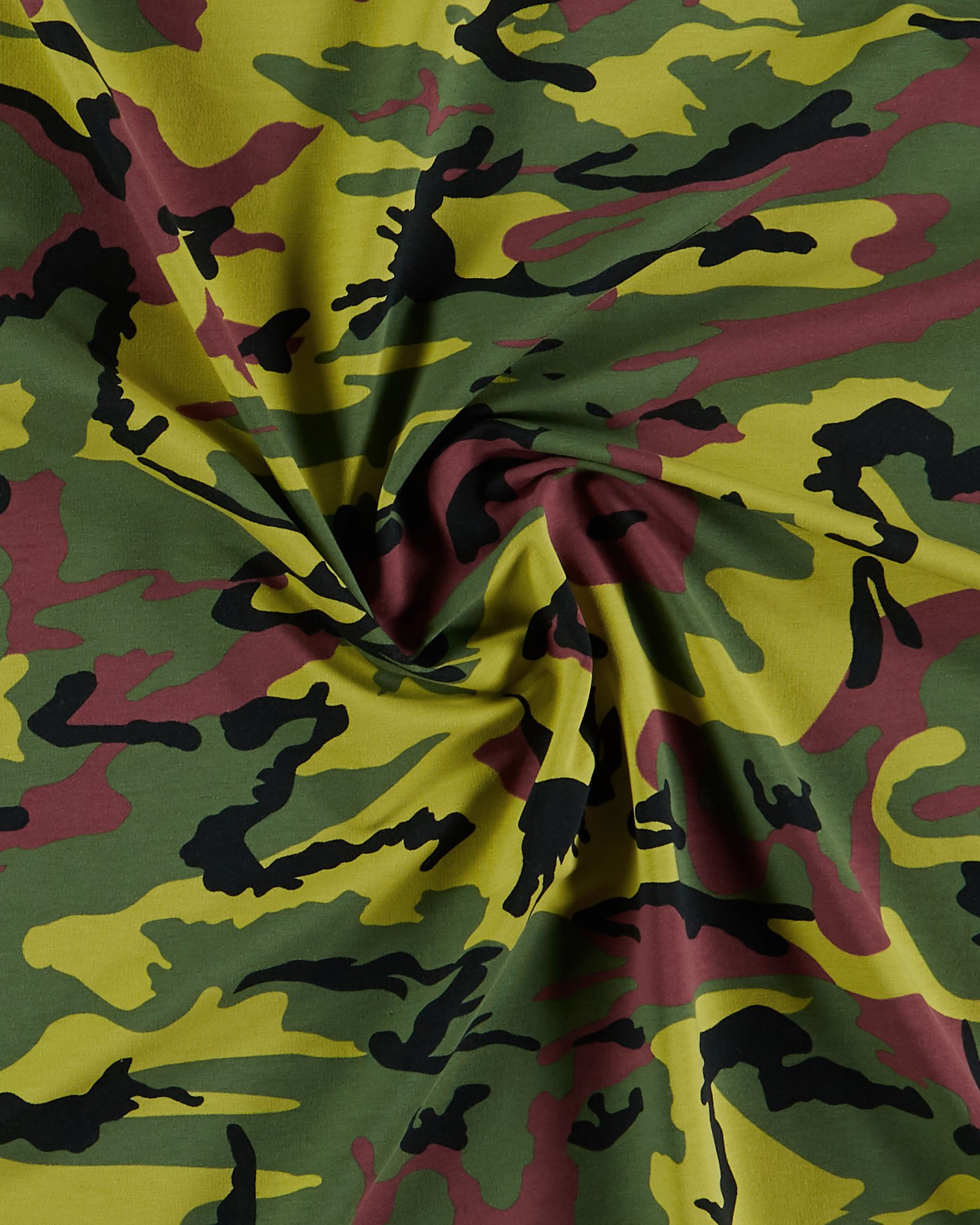 Sweatshirt lime camouflage borstad 211931_pack