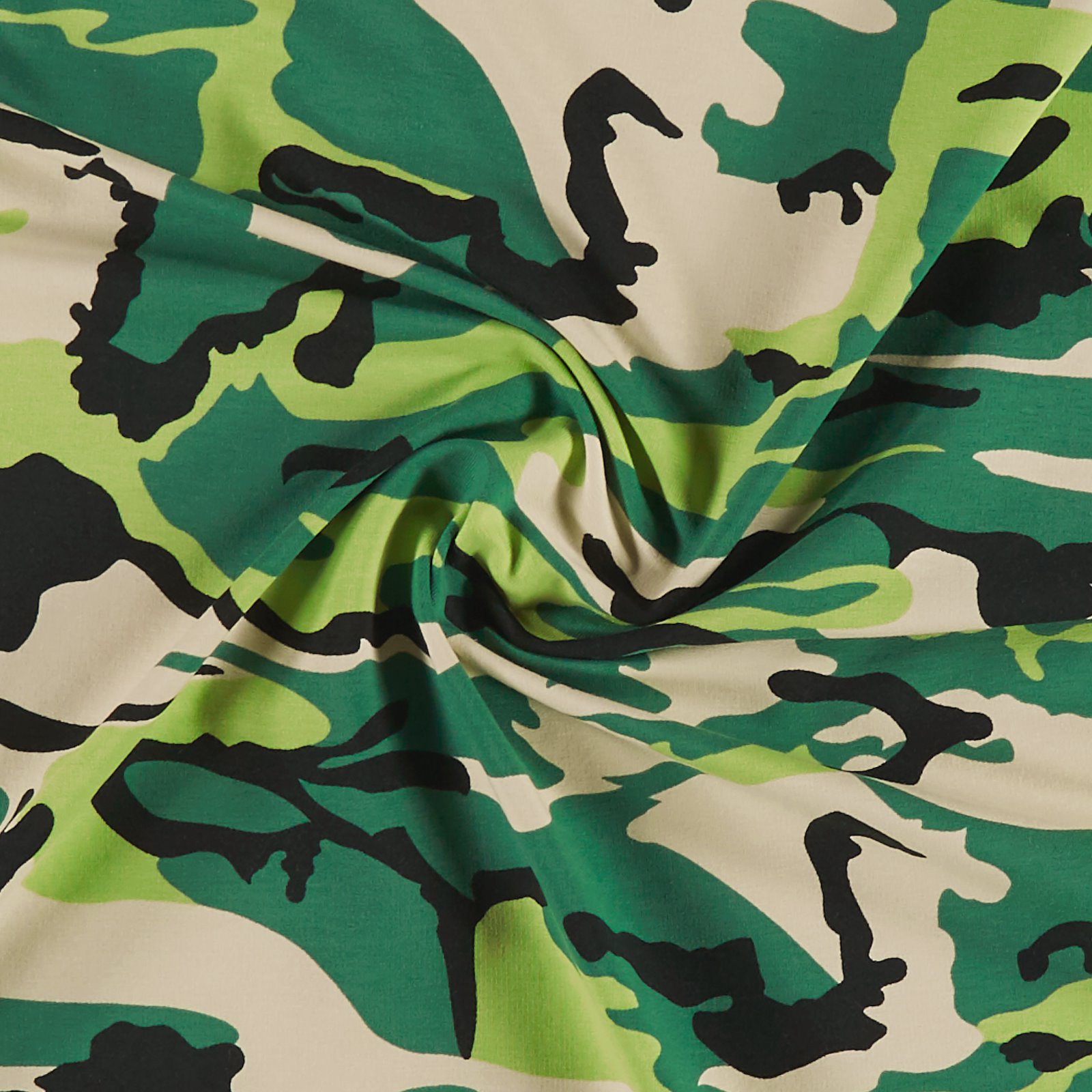 Sweatshirt mörkgrön camouflage borstad 211938_pack