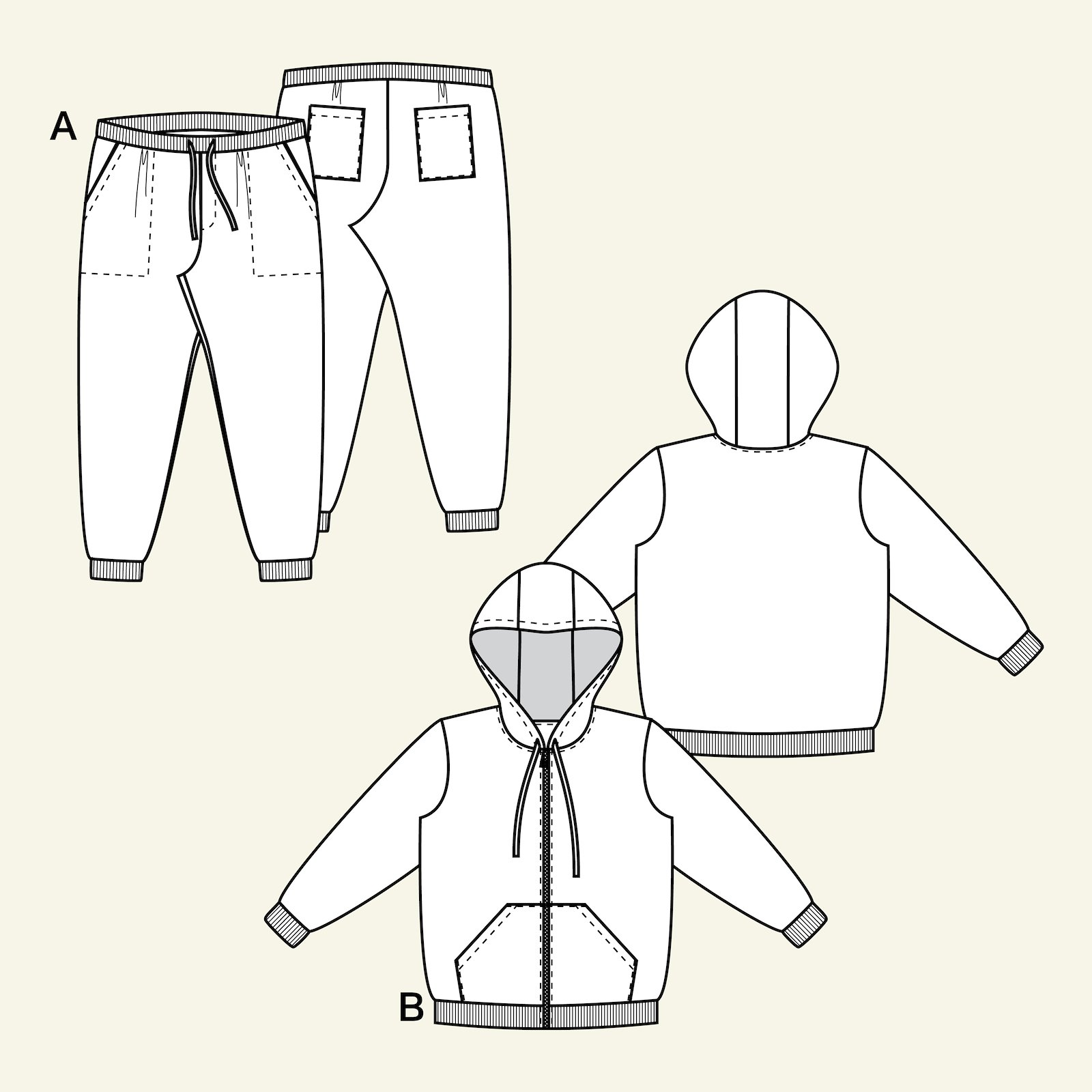 Sweatshirt og sweatpants, XL p86001_pack