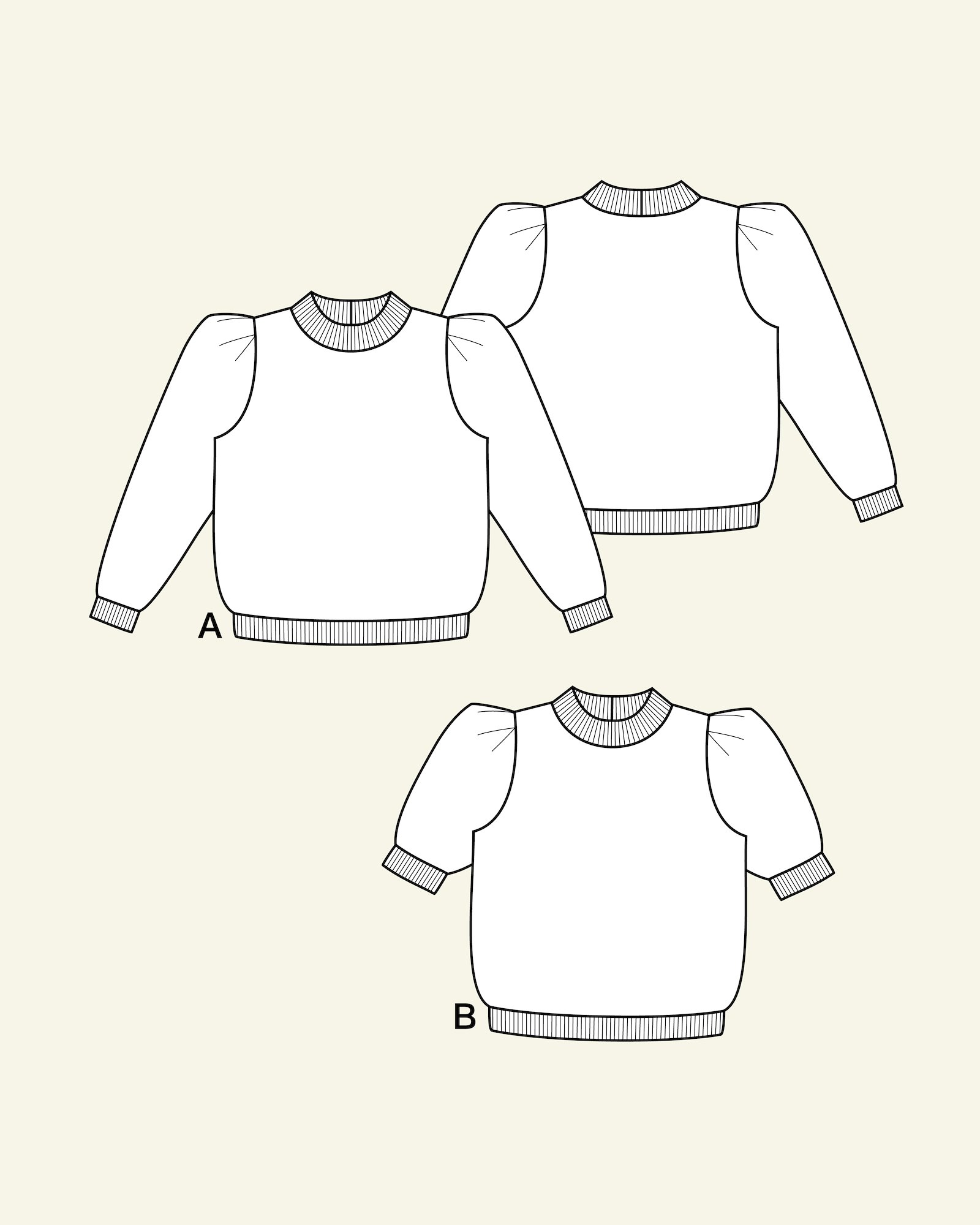 Sweatshirt with puff sleeves p22074_pack
