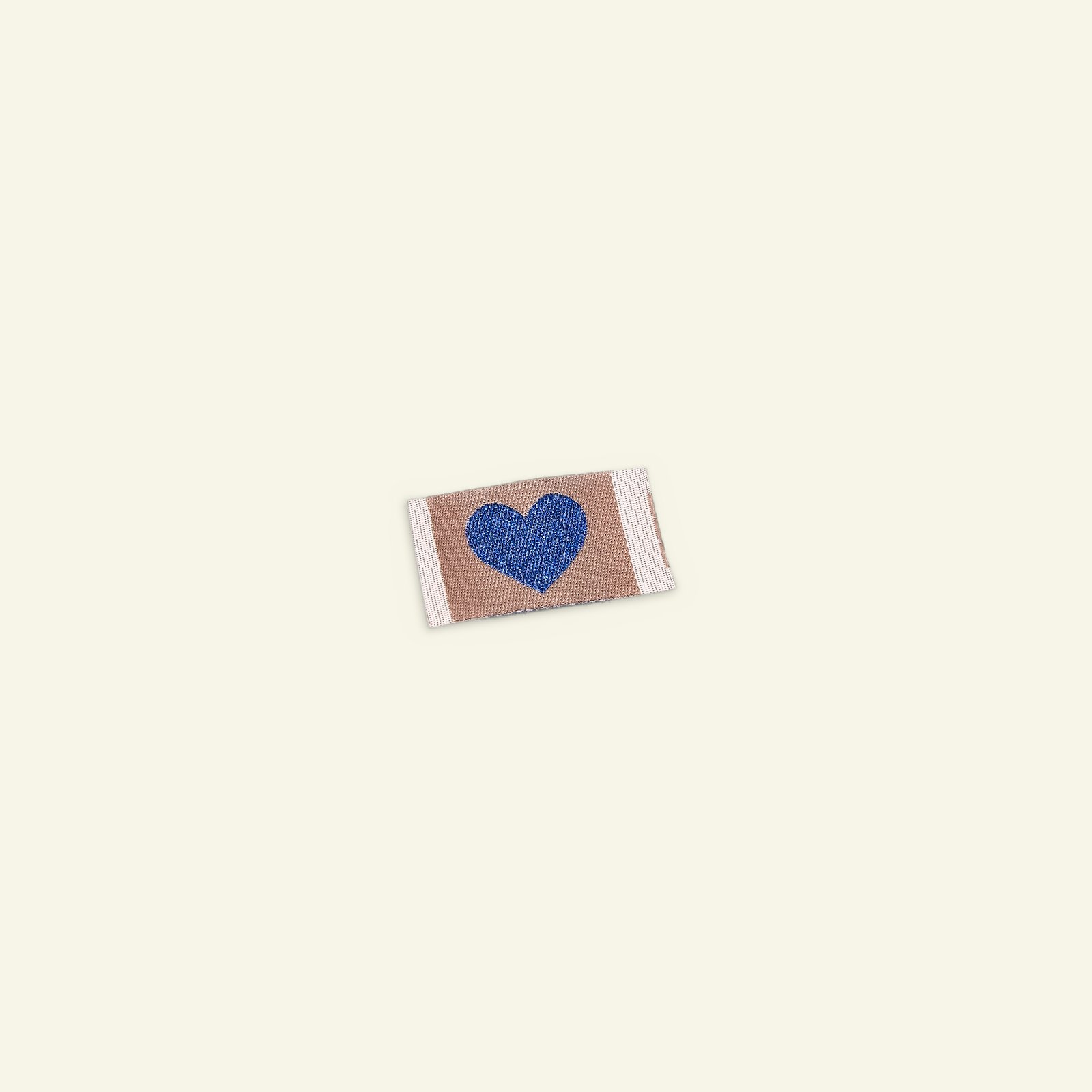 Symærke hjerte 28x22mm khaki/blå 1 stk 26444_pack