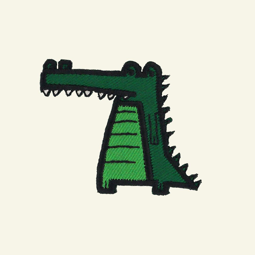 Symærke krokodille 57x45mm grøn 1stk 26389_pack