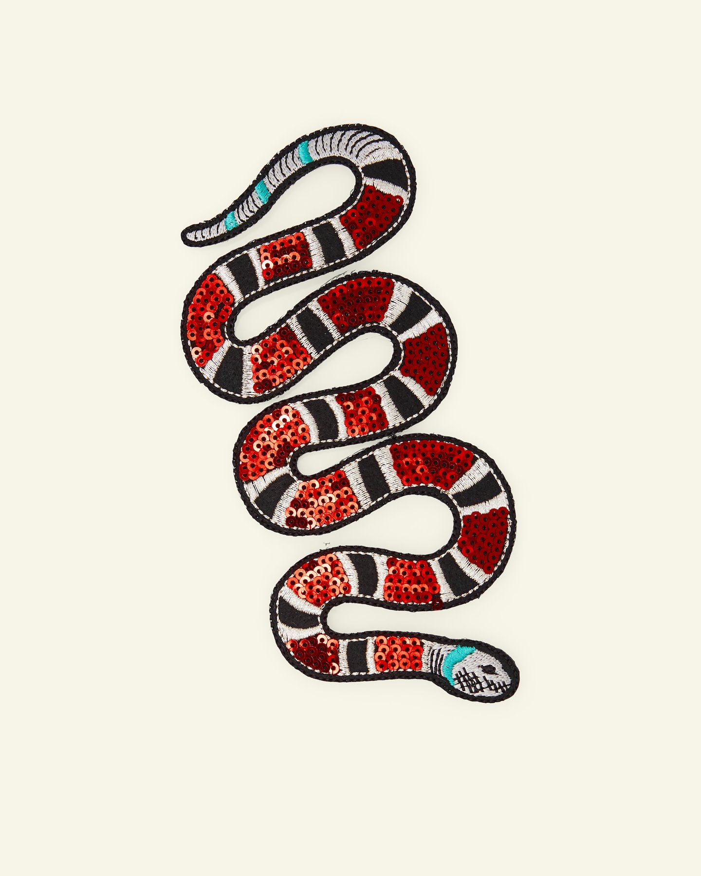 Symærke slange 7x16cm sort/rød 24983_pack