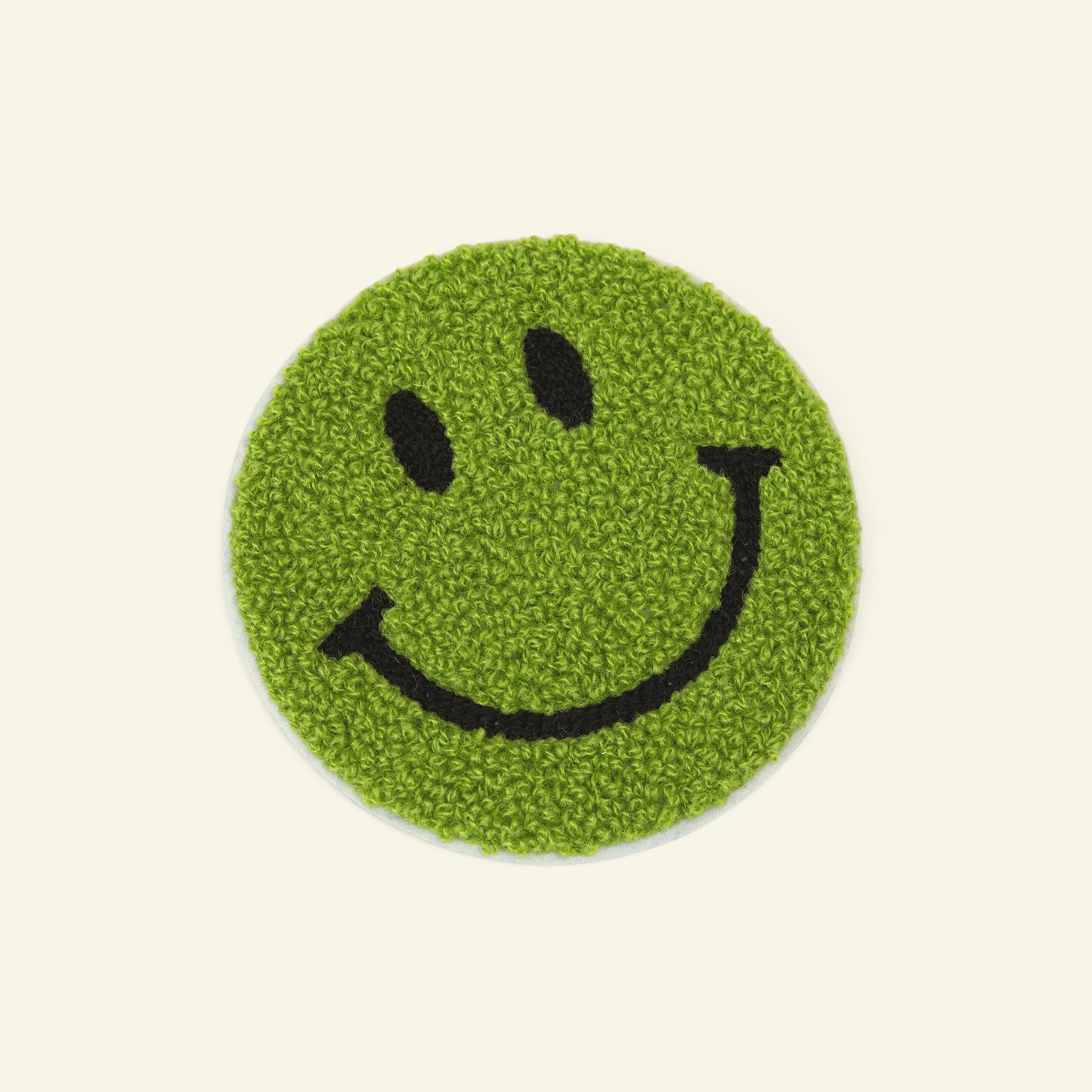 månedlige Hub repræsentant Symærke smiley 9,5cm grøn 1stk | Selfmade® (STOF&STIL)