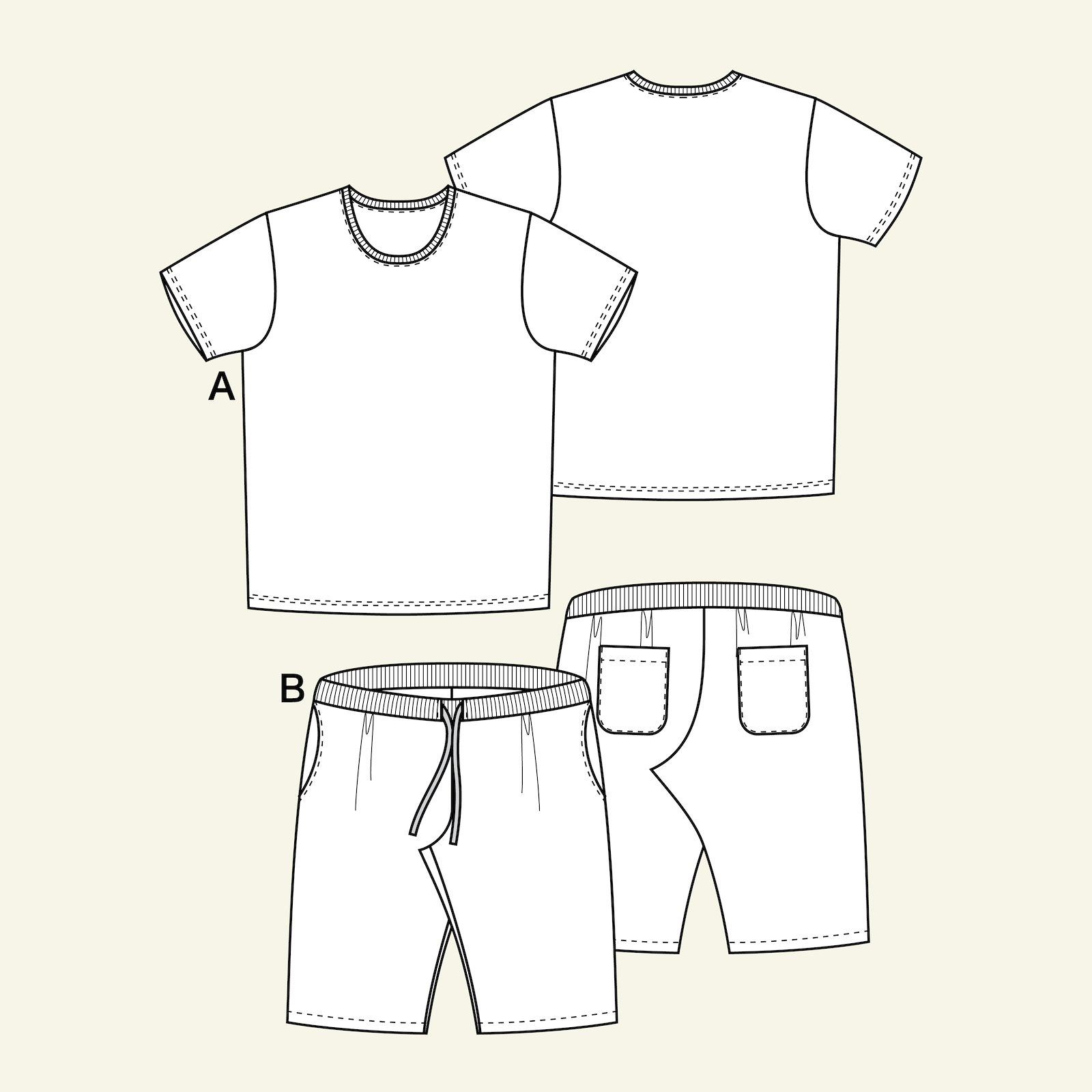 T-shirt and shorts, M p86000_pack