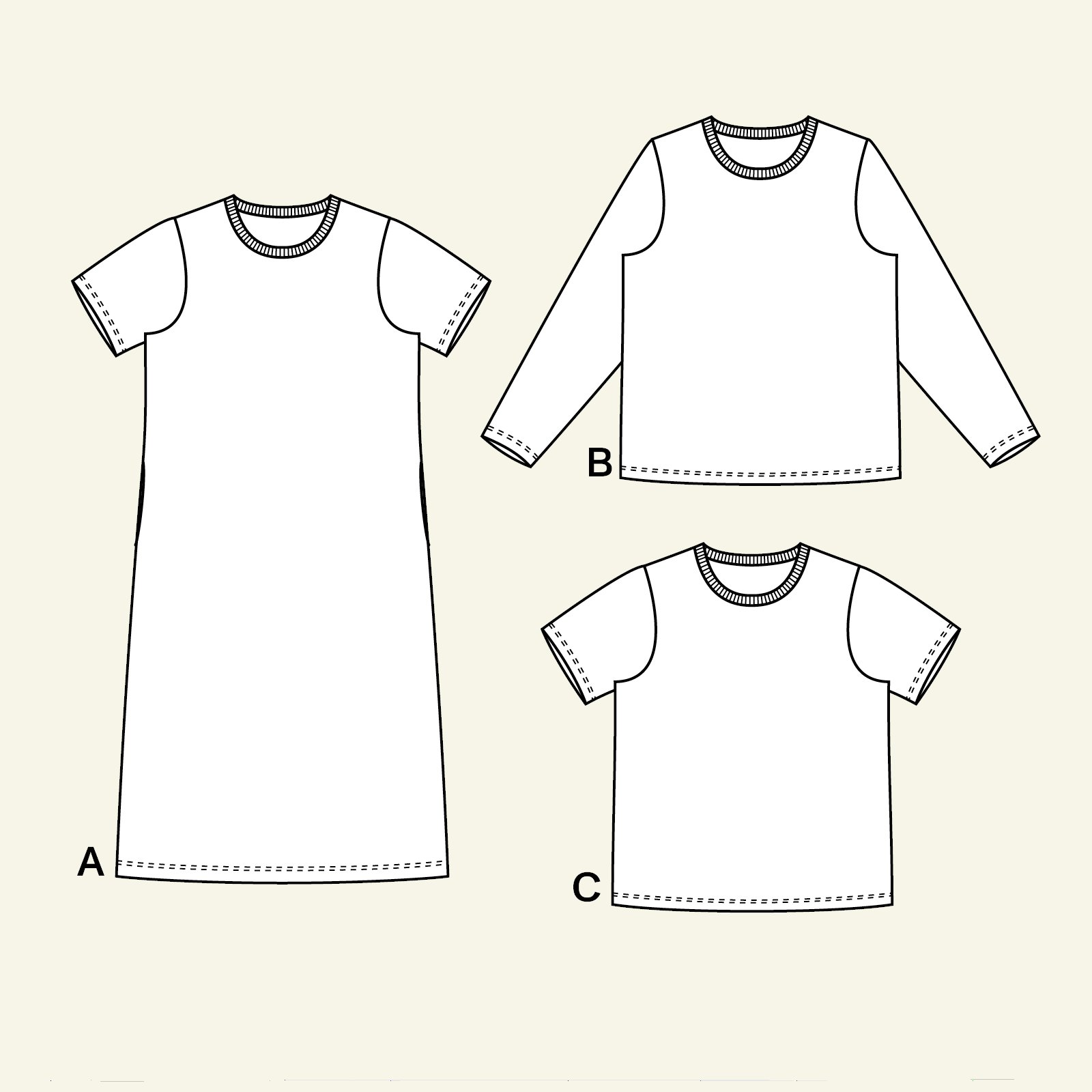 T-Shirt und Kleid mit Geripptem Ausschnitt 34-54 p22070000_p22070001_p22070002_p22070003_p22070004_pack_b