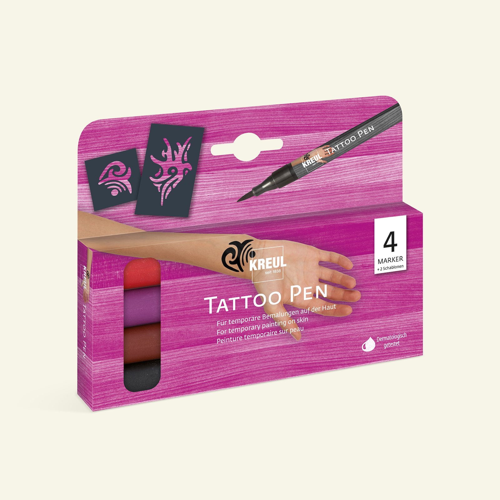 Tattoo-Stift Tribal Set m. 4 Stk. 31615_pack