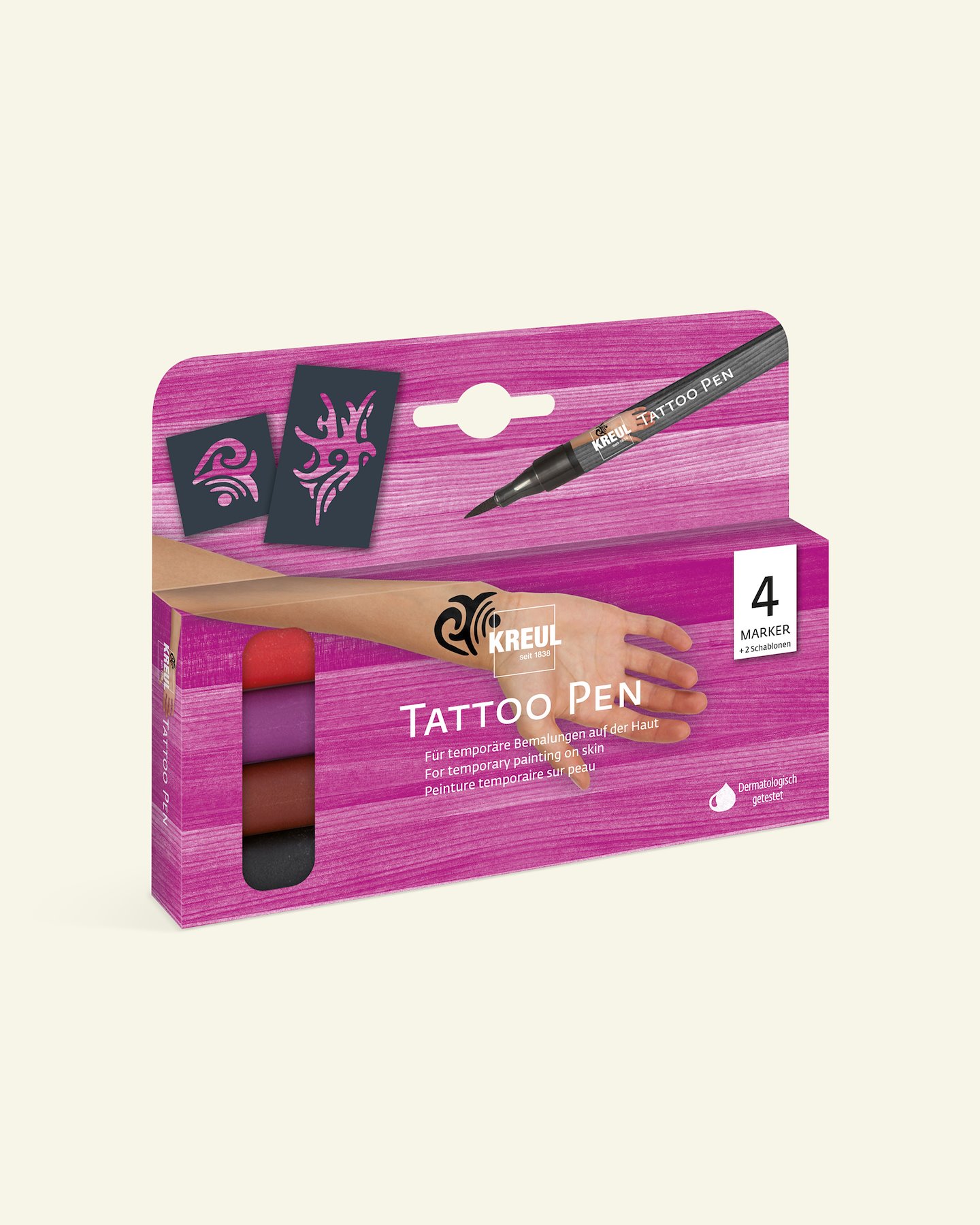Tattoo-Stift Tribal Set m. 4 Stk. 31615_pack
