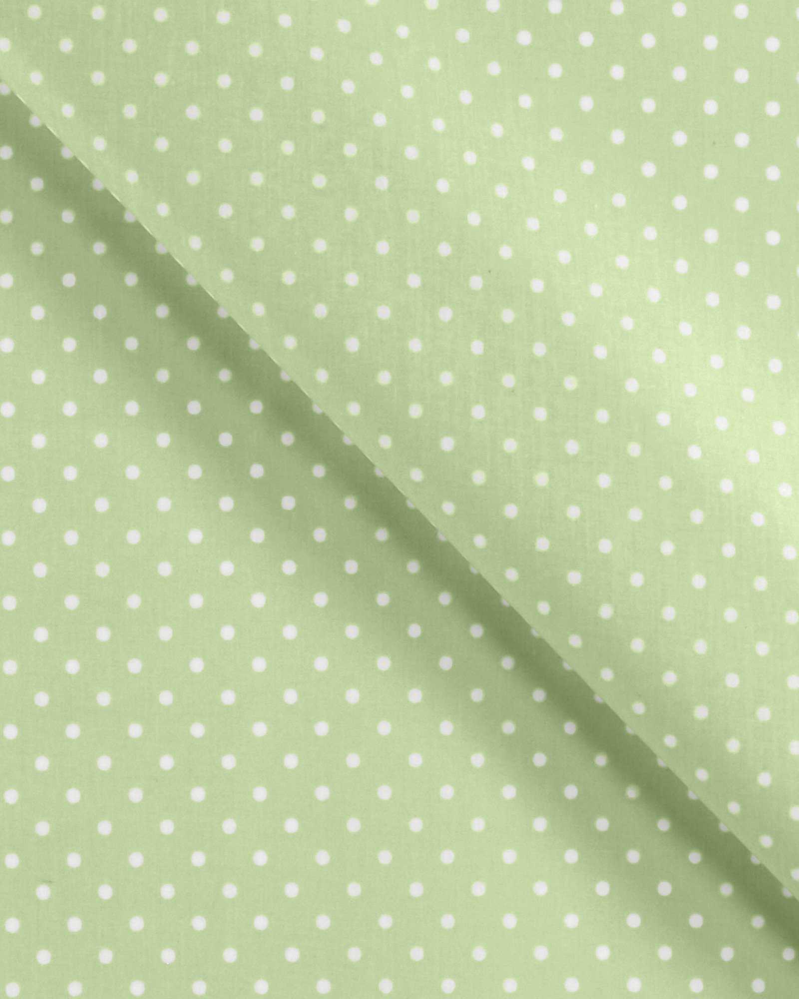 Tekstilvoksduk lys grønn m hvite prikker 861508_pack
