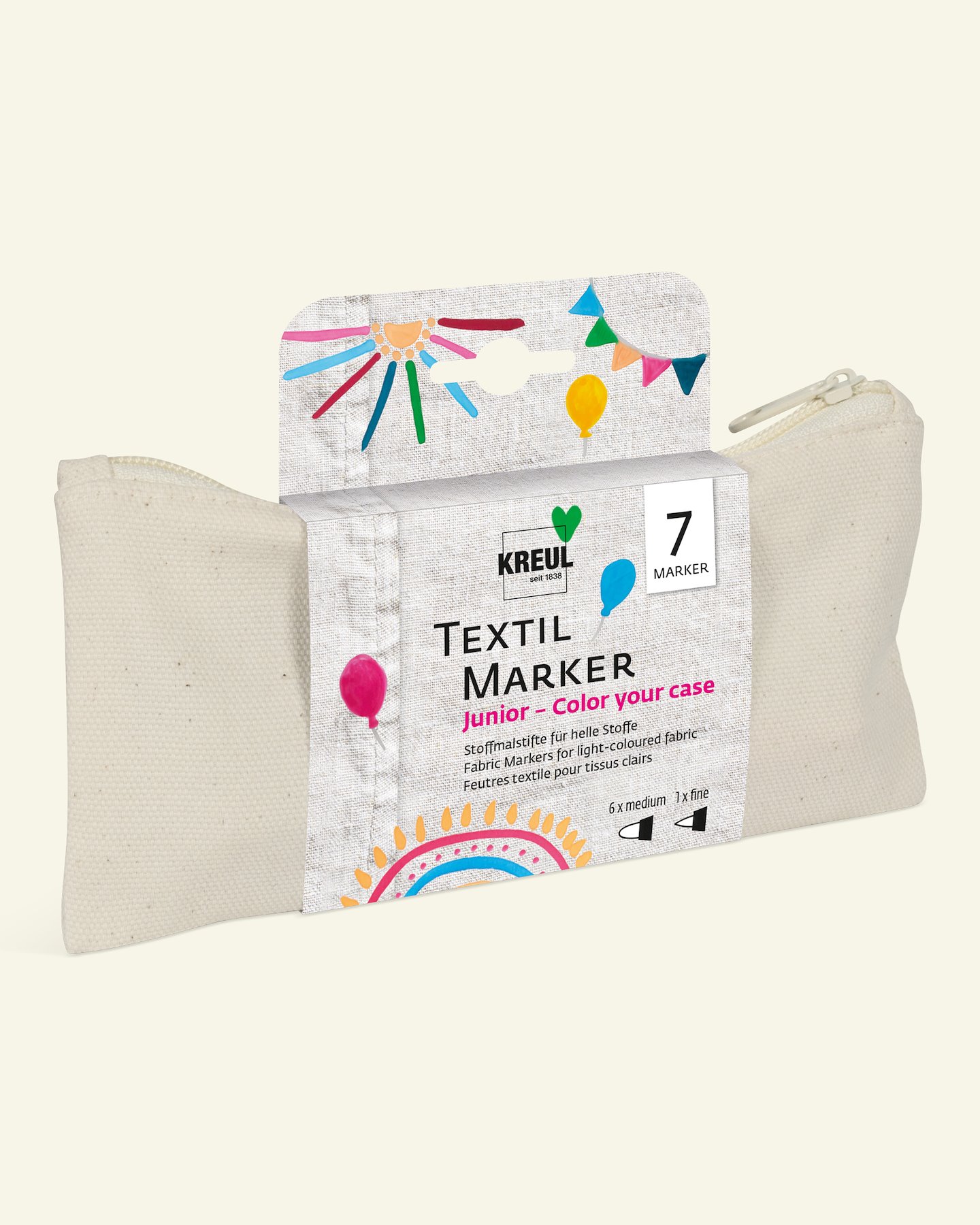 Textile marker juniorset Color yourcase 31623_pack